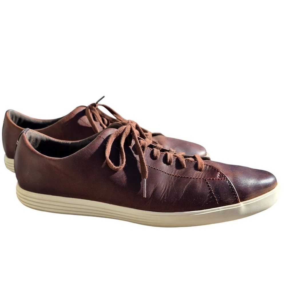 Cole Haan Grand Crosscourt II leather sneakers in a dark brown Mens sz 13